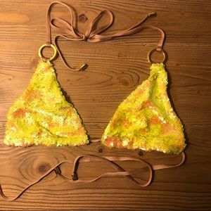 Beach Bunny Sirens Song bikini top in yellow